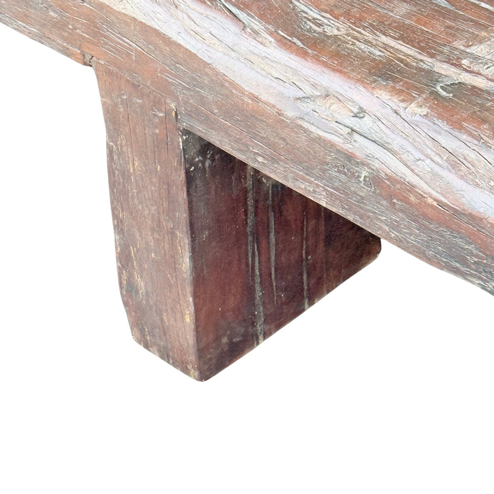 Vintage Wooden Mantle Bench - Berbere Imports