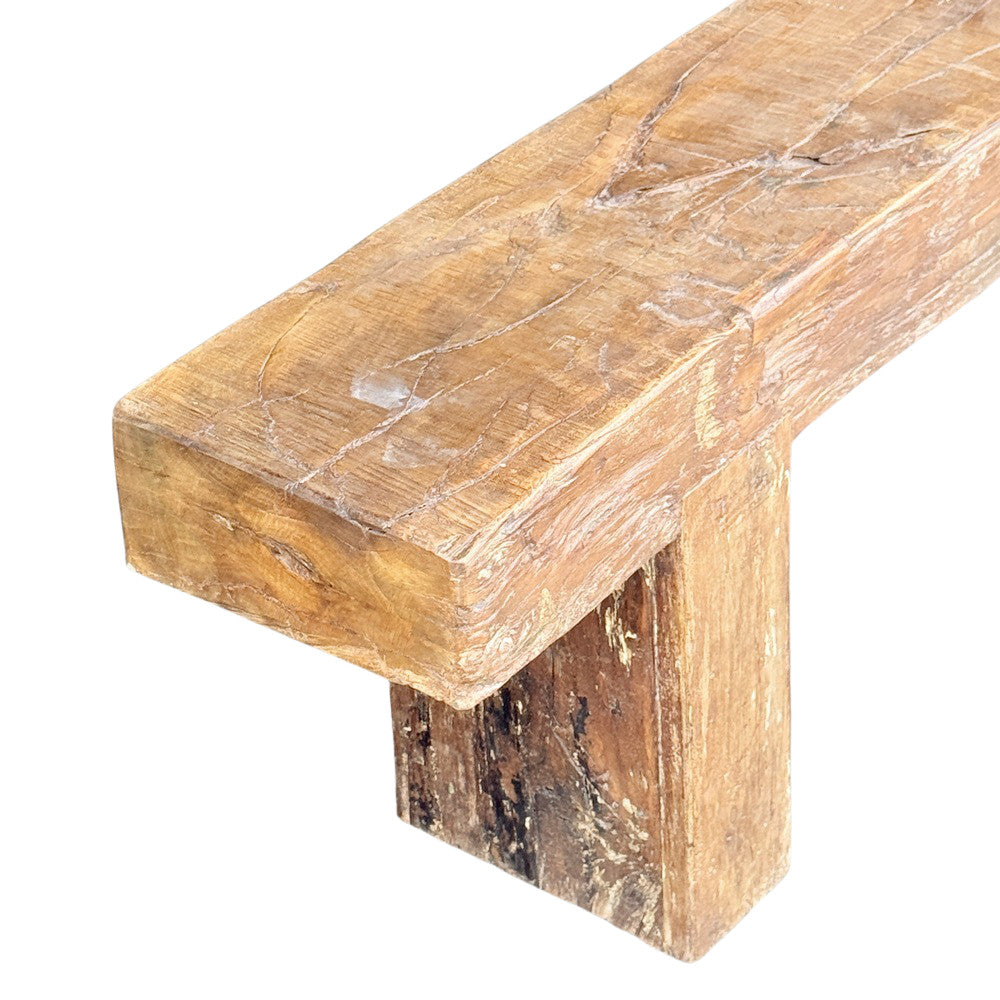 Vintage Wooden Mantle Bench - Berbere Imports