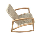 Rattan Rocking Chair With Rattan Ottoman - Berbere Imports