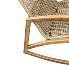 Rattan Rocking Chair With Rattan Ottoman - Berbere Imports