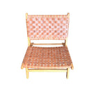 Leather And Wood Chair - Berbere Imports