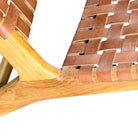 Leather And Wood Chair - Berbere Imports