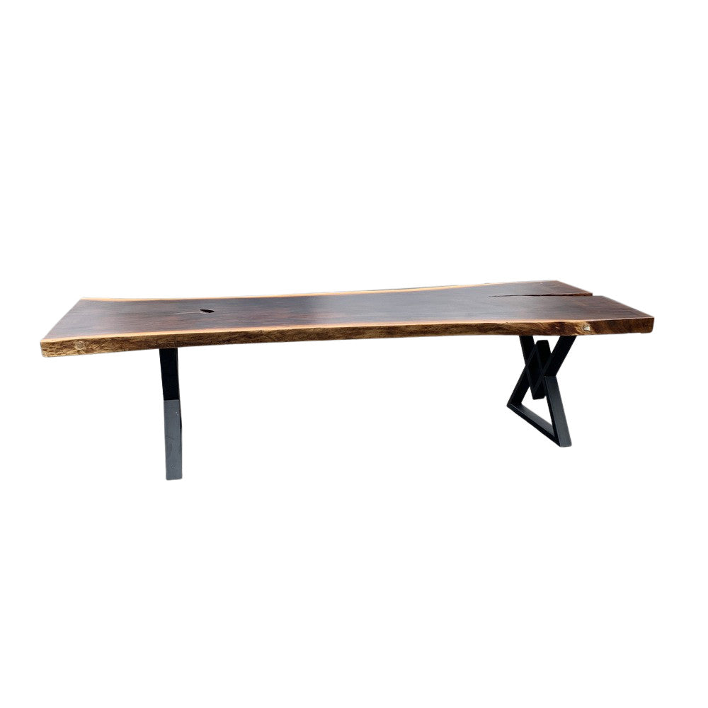 Indonesian Suar Wood Live-Edge Dining Table - Berbere Imports