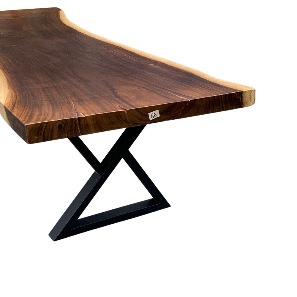 Indonesian Suar Wood Live-Edge Dining Table - Berbere Imports