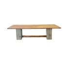 Wood Dining Table With Heavy Square Legs - Berbere Imports