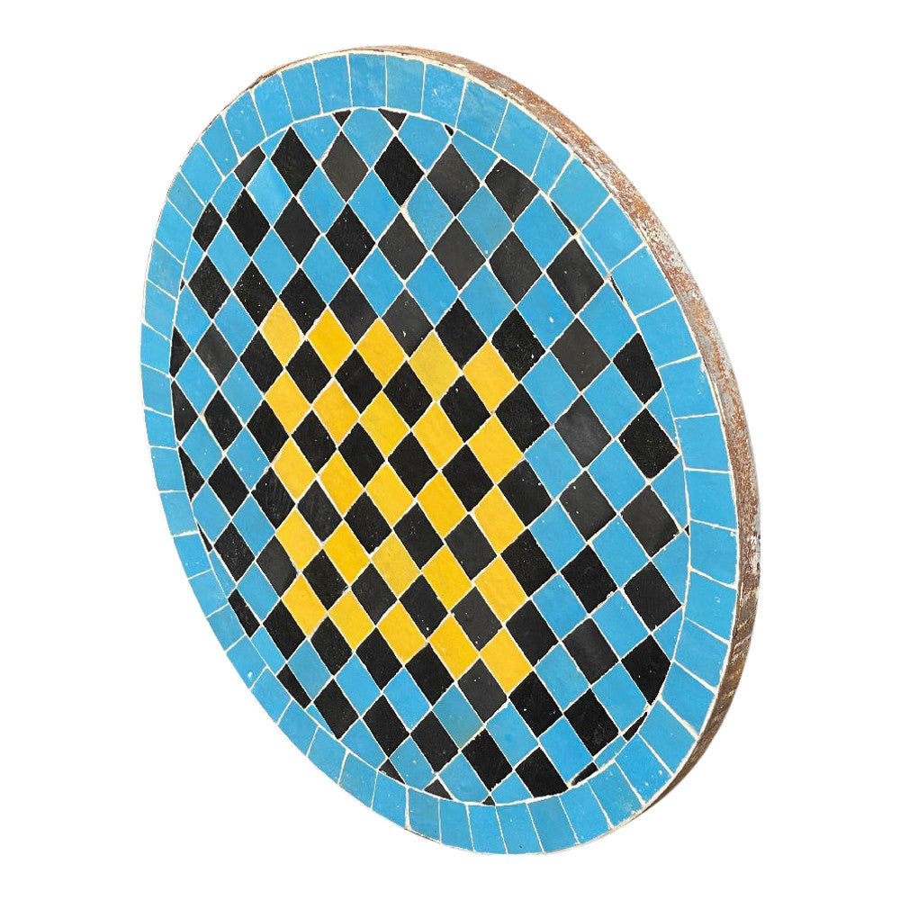 Moroccan Ceramic Tile Top - Round - Berbere Imports