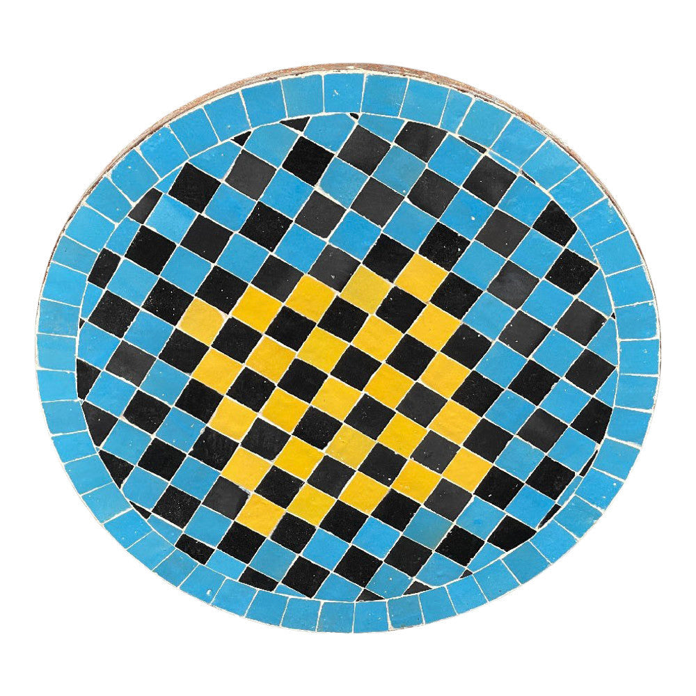 Moroccan Ceramic Tile Top - Round - Berbere Imports