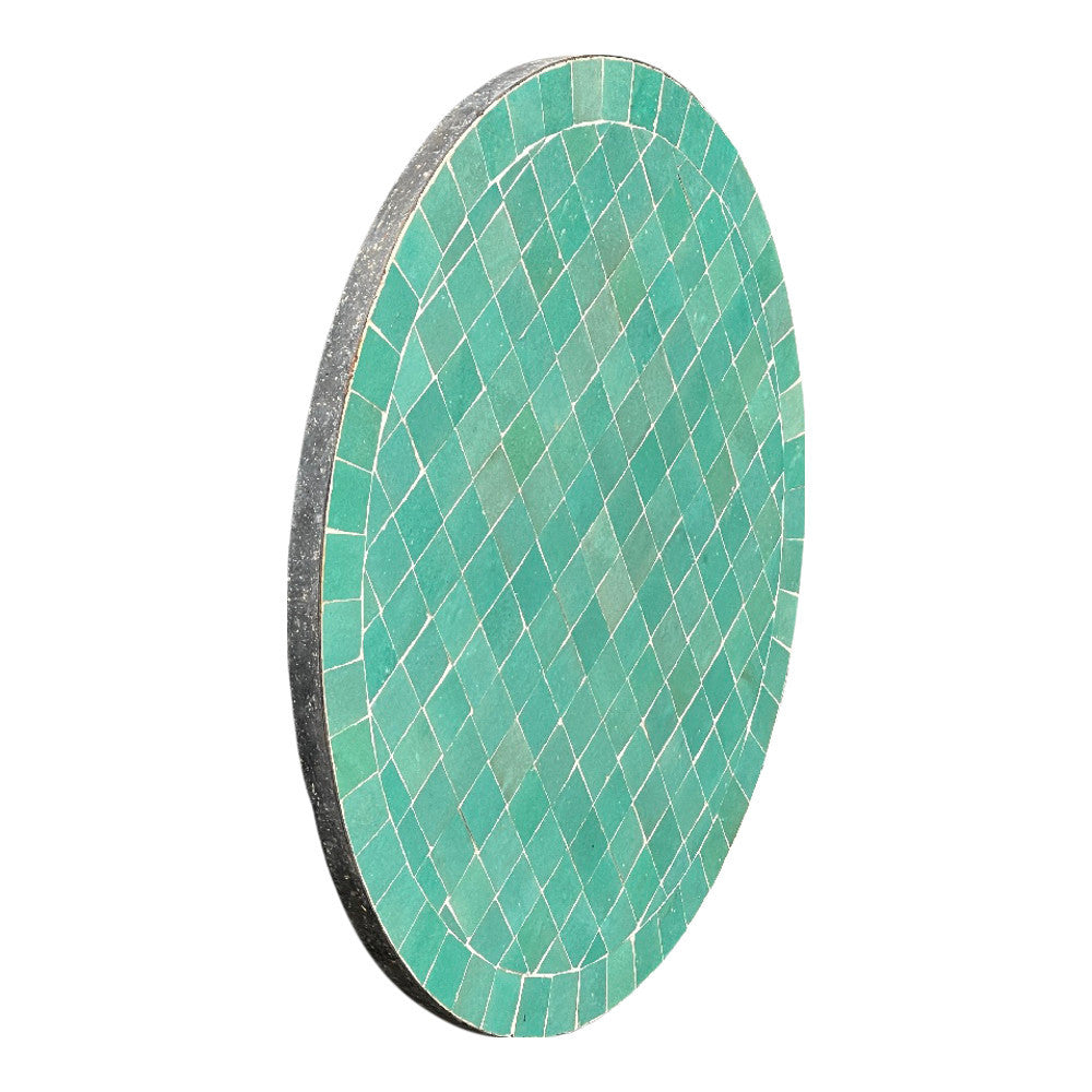 Moroccan Ceramic Tile Top - Round - Berbere Imports