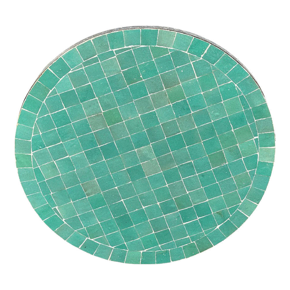 Moroccan Ceramic Tile Top - Round - Berbere Imports