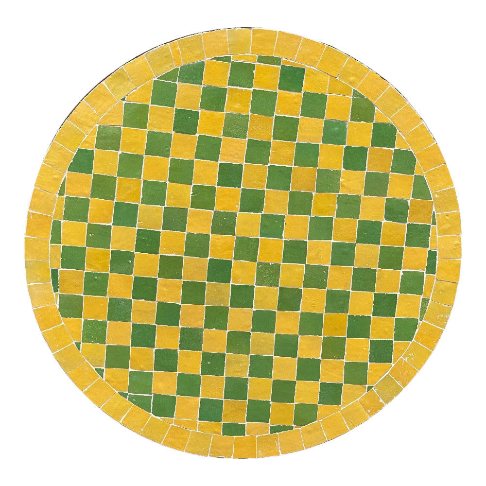 Moroccan Ceramic Tile Top - Round - Berbere Imports