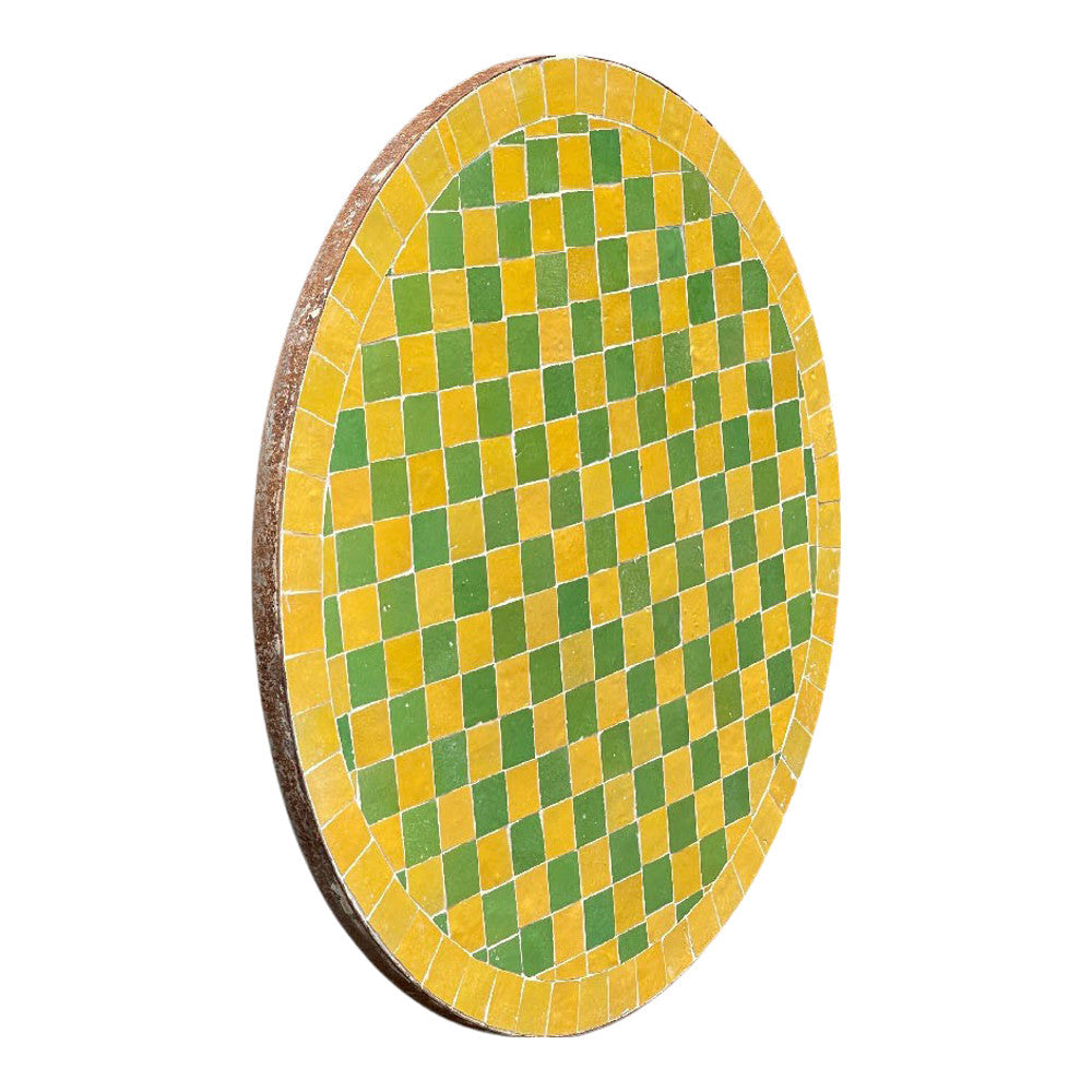 Moroccan Ceramic Tile Top - Round - Berbere Imports