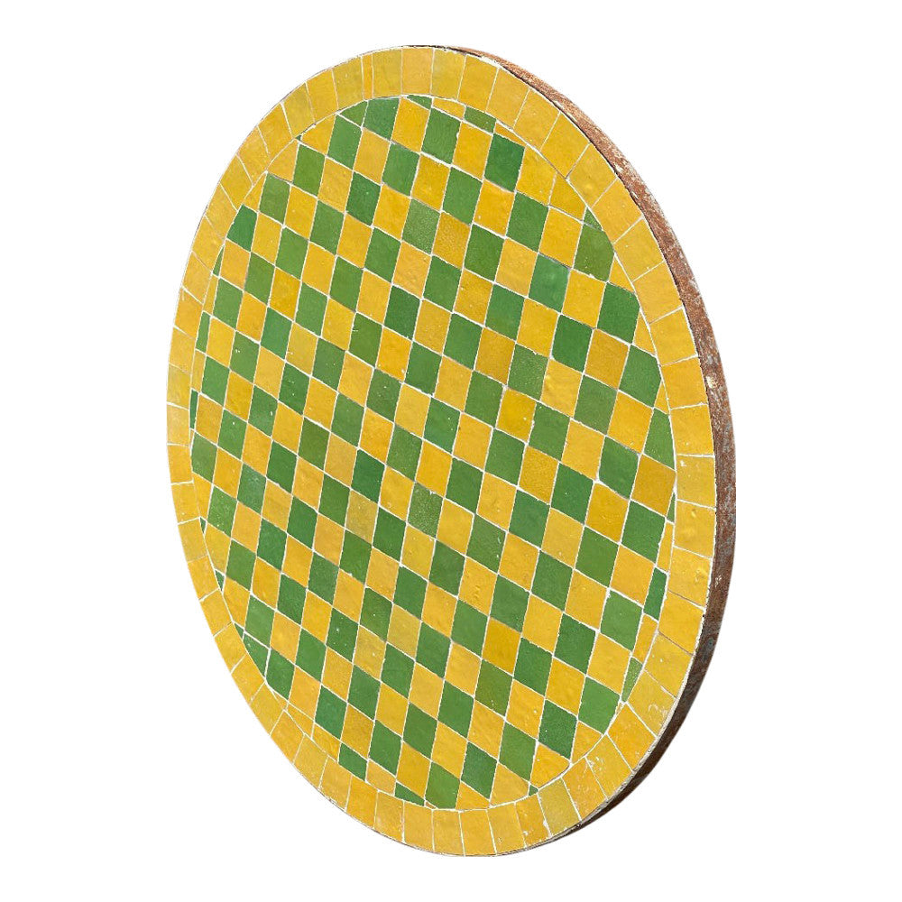 Moroccan Ceramic Tile Top - Round - Berbere Imports