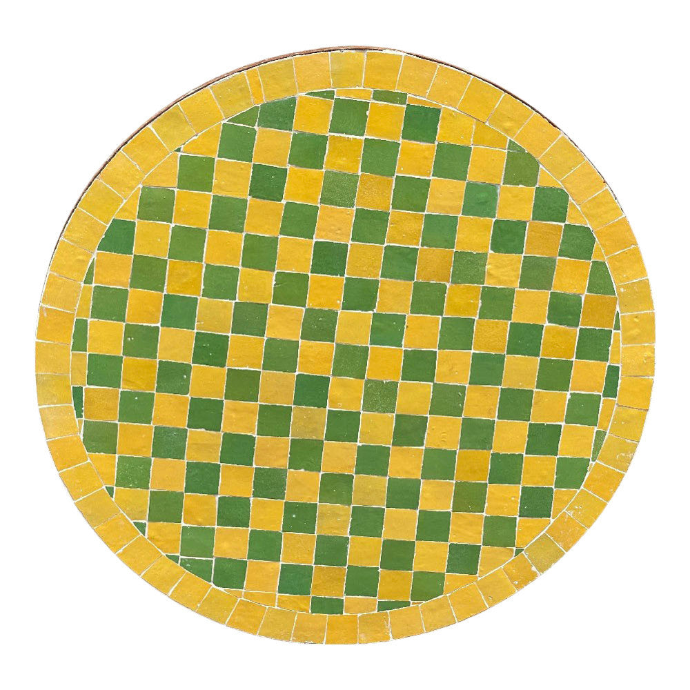 Moroccan Ceramic Tile Top - Round - Berbere Imports