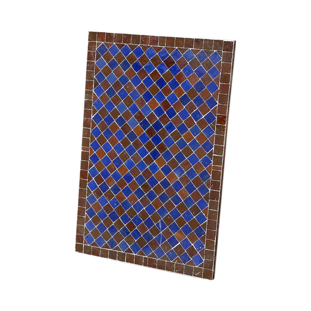 Moroccan Ceramic Tile Top - Rectangle - Berbere Imports