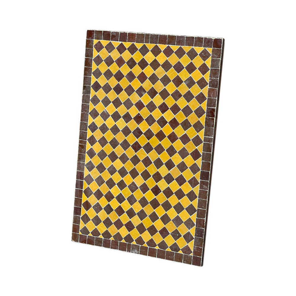 Moroccan Ceramic Tile Top - Rectangle - Berbere Imports