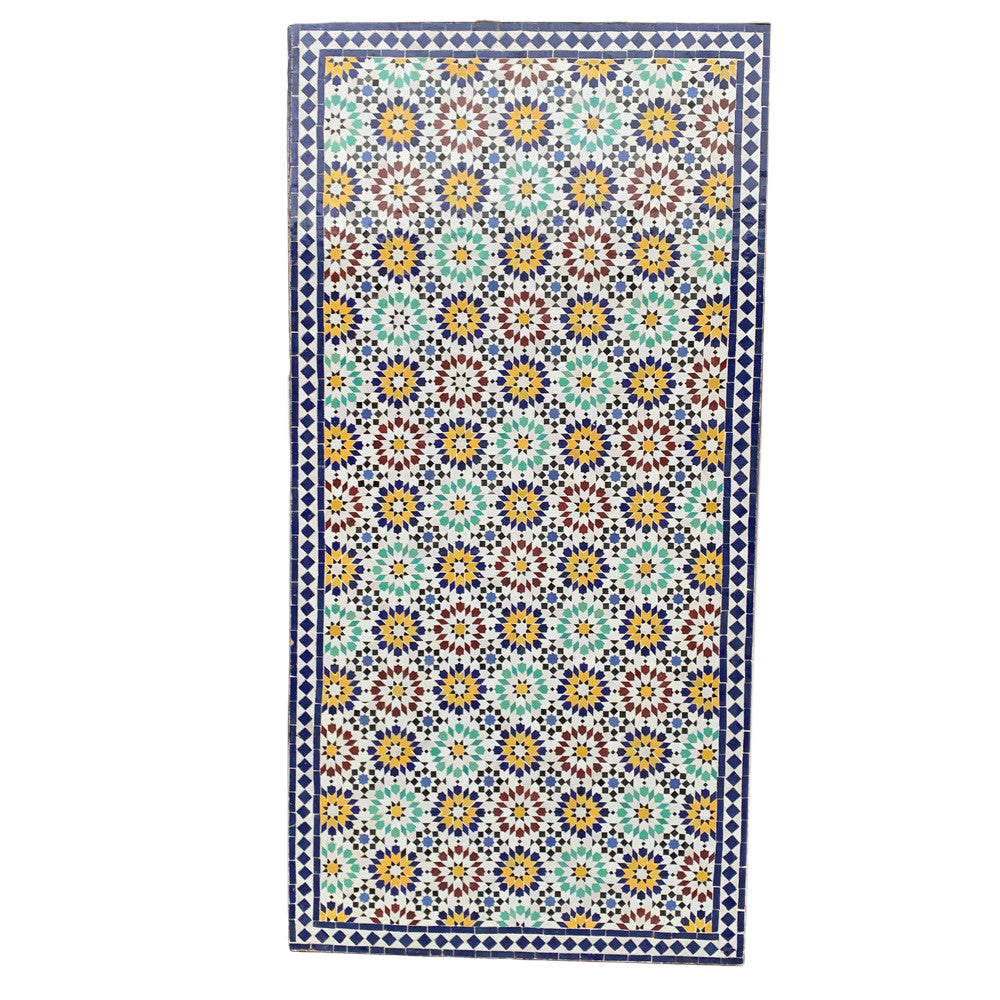 Moroccan Ceramic Tile Top - Rectangle - Berbere Imports