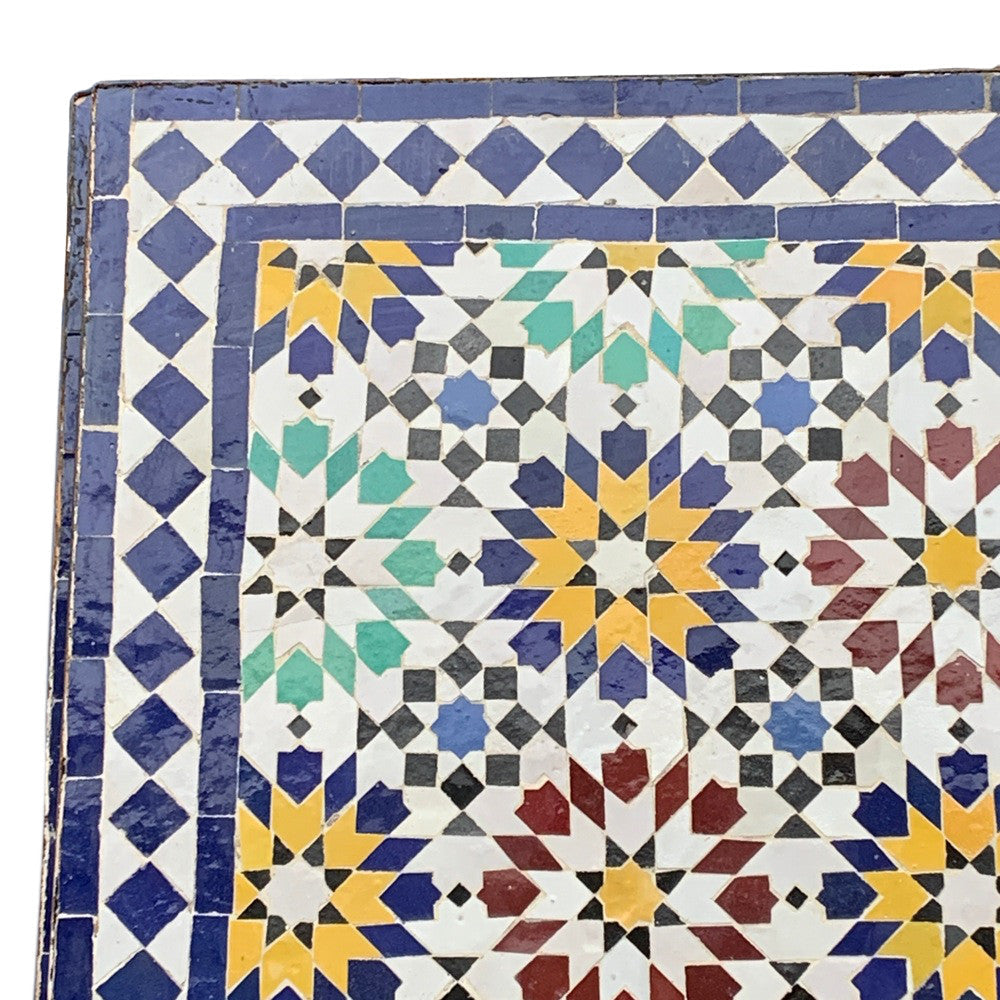 Moroccan Ceramic Tile Top - Rectangle - Berbere Imports