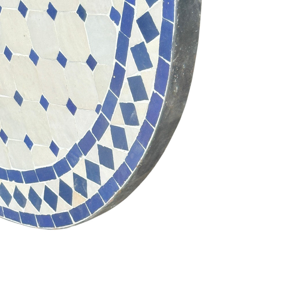 Round Moroccan Ceramic Tile Top - Berbere Imports