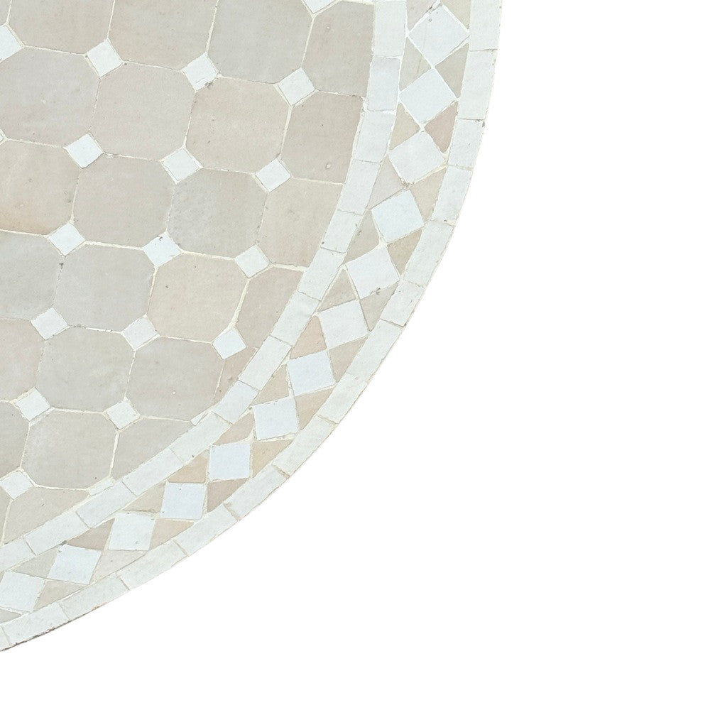 Round Moroccan Ceramic Tile Top - Berbere Imports