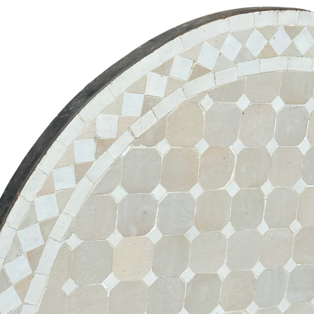 Round Moroccan Ceramic Tile Top - Berbere Imports