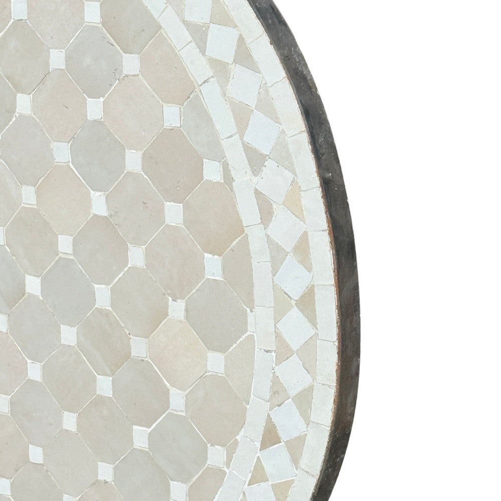 Round Moroccan Ceramic Tile Top - Berbere Imports