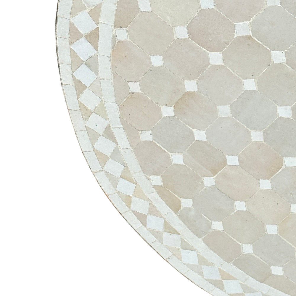 Round Moroccan Ceramic Tile Top - Berbere Imports