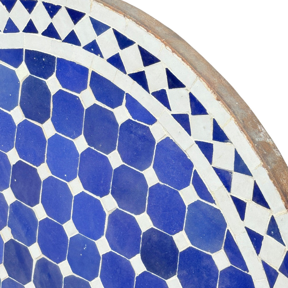 Round Moroccan Ceramic Tile Top - Berbere Imports