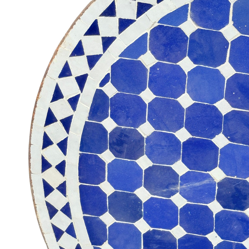 Round Moroccan Ceramic Tile Top - Berbere Imports