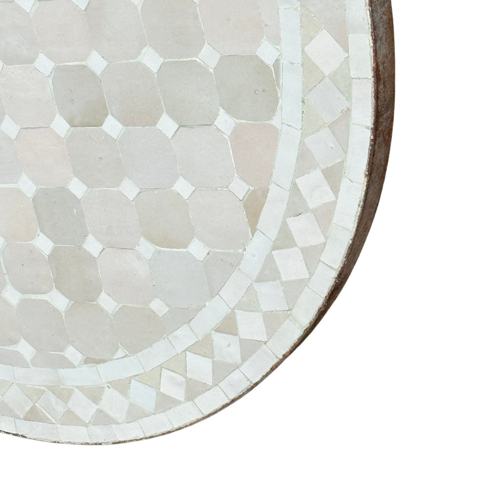 Round Moroccan Ceramic Tile Top - Berbere Imports