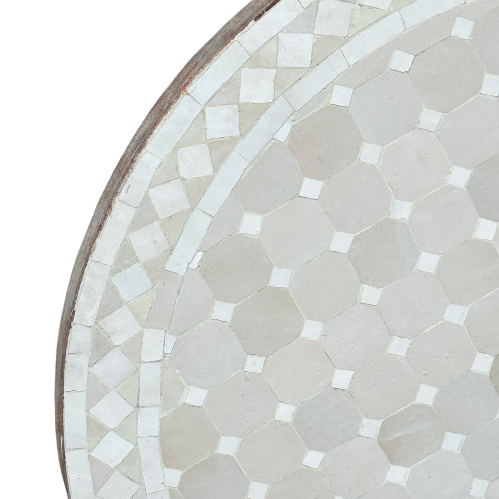 Round Moroccan Ceramic Tile Top - Berbere Imports