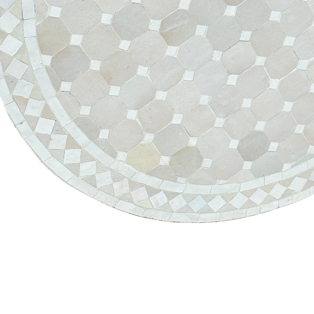 Round Moroccan Ceramic Tile Top - Berbere Imports