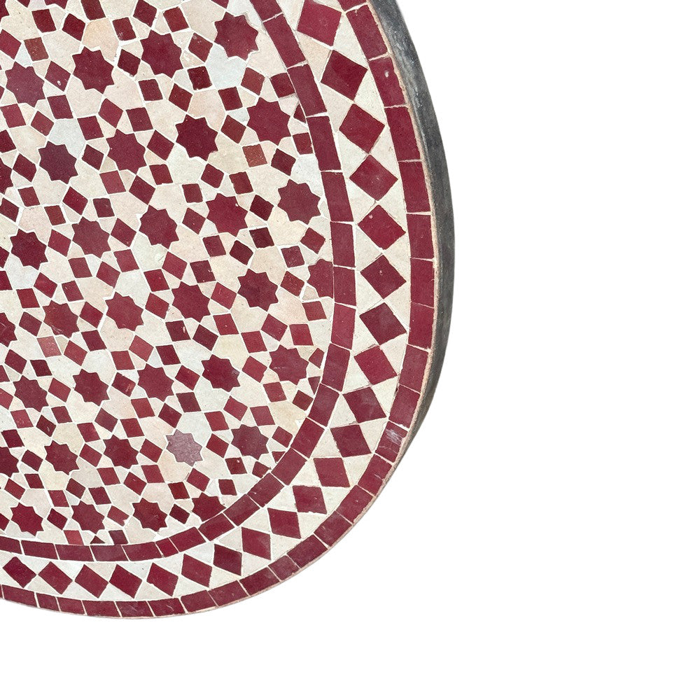 Round Moroccan Ceramic Tile Top - Berbere Imports