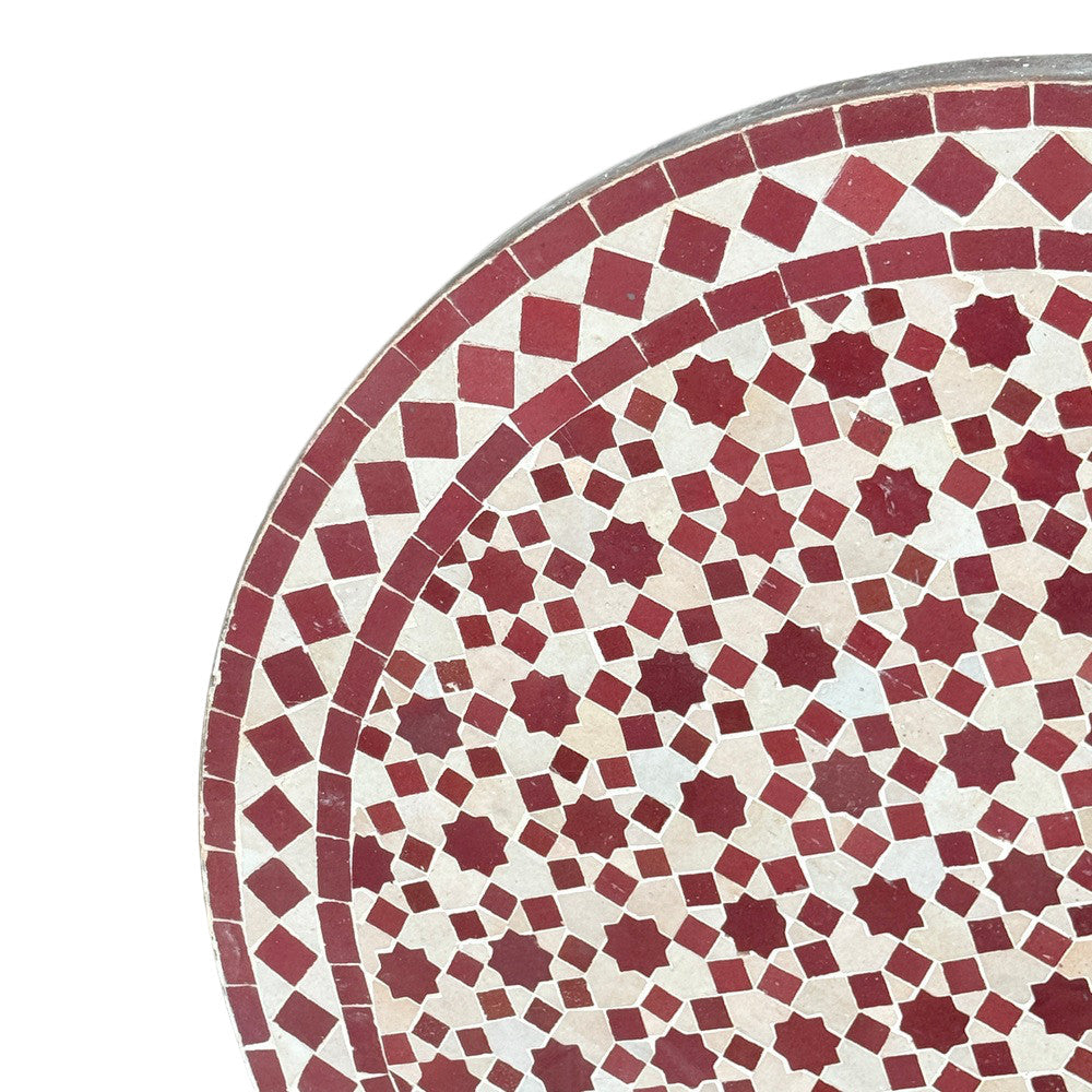 Round Moroccan Ceramic Tile Top - Berbere Imports