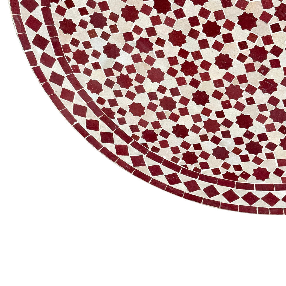 Round Moroccan Ceramic Tile Top - Berbere Imports