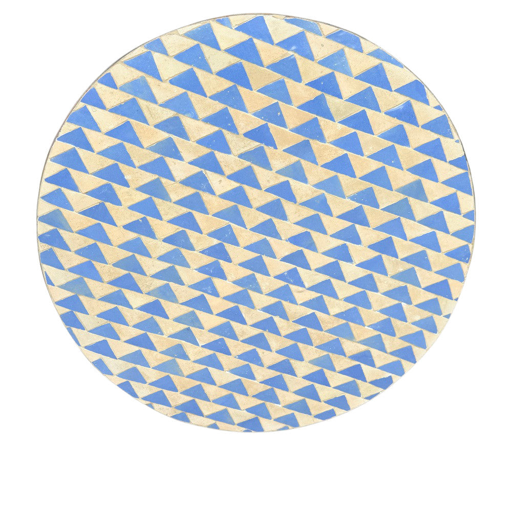 Round Moroccan Ceramic Tile Top - Berbere Imports