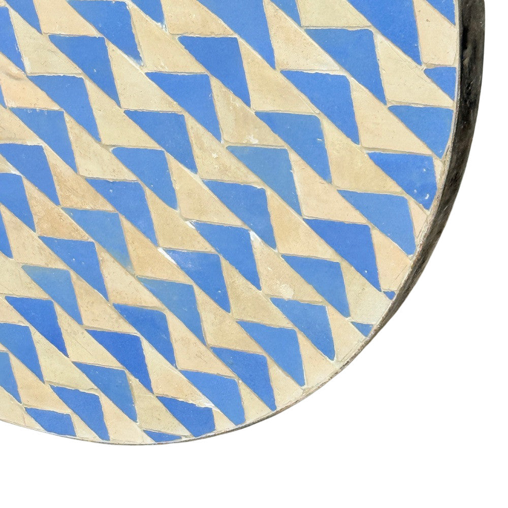 Round Moroccan Ceramic Tile Top - Berbere Imports