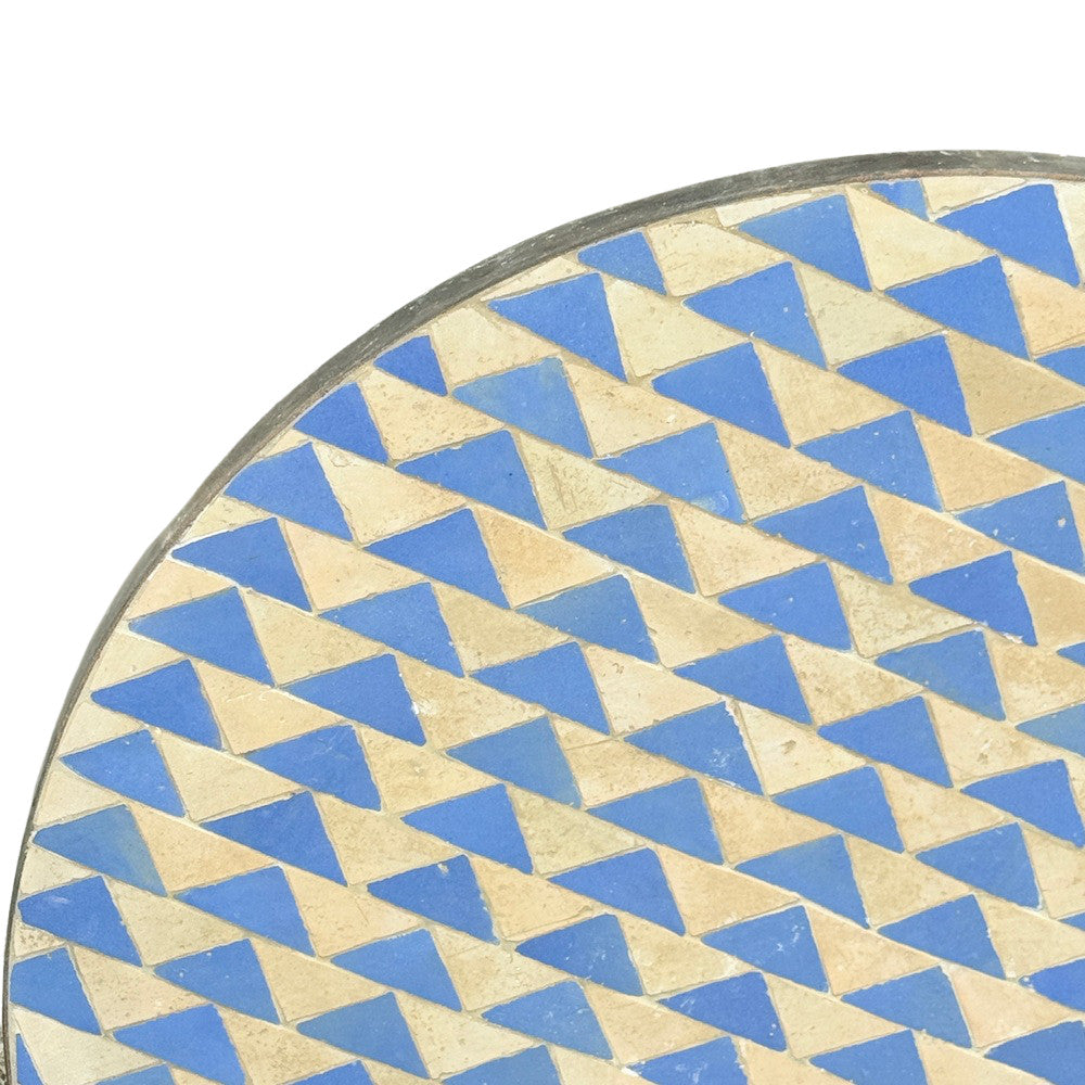 Round Moroccan Ceramic Tile Top - Berbere Imports
