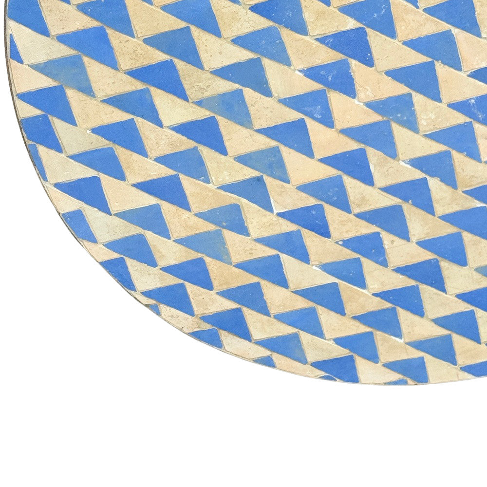 Round Moroccan Ceramic Tile Top - Berbere Imports