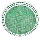 Round Moroccan Ceramic Tile Top - Berbere Imports