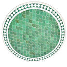 Round Moroccan Ceramic Tile Top - Berbere Imports