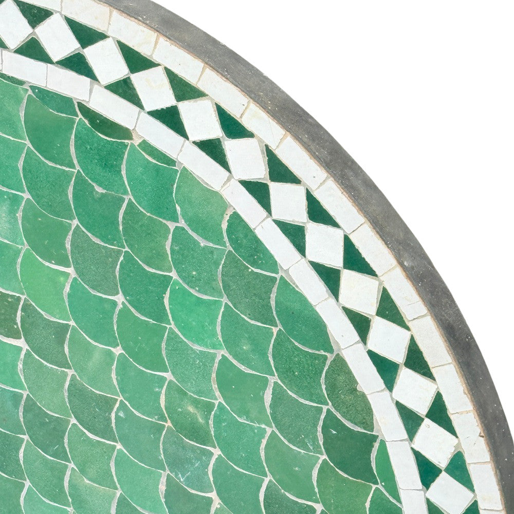Round Moroccan Ceramic Tile Top - Berbere Imports