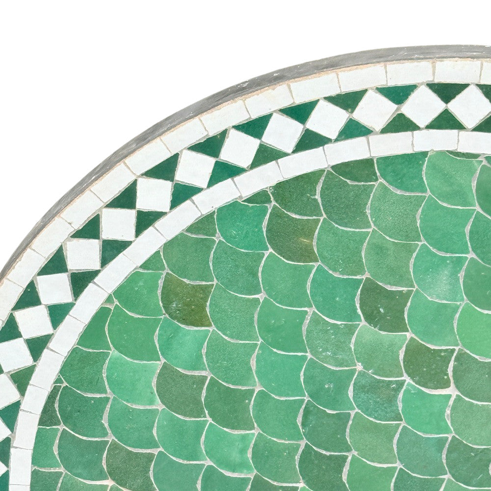 Round Moroccan Ceramic Tile Top - Berbere Imports