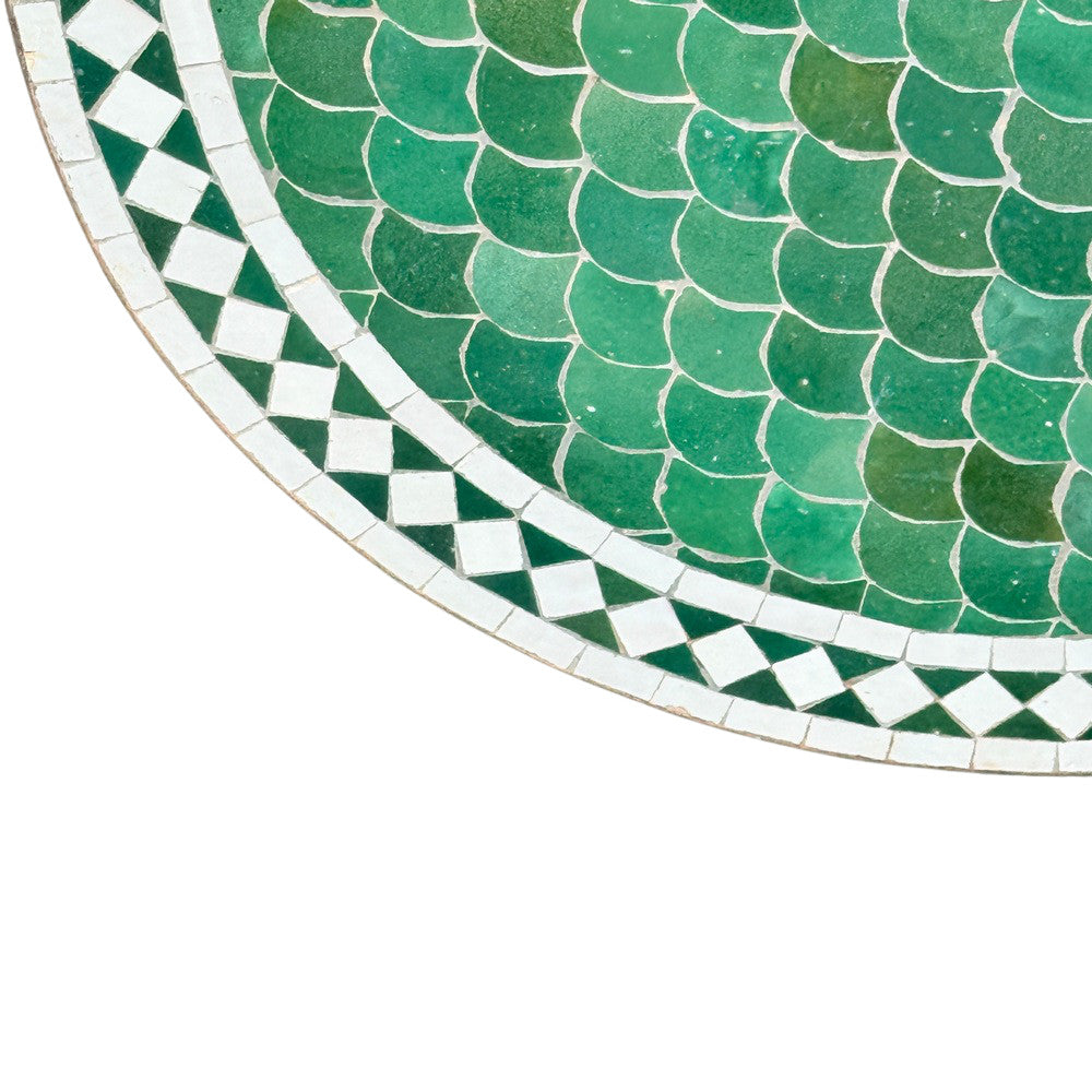 Round Moroccan Ceramic Tile Top - Berbere Imports