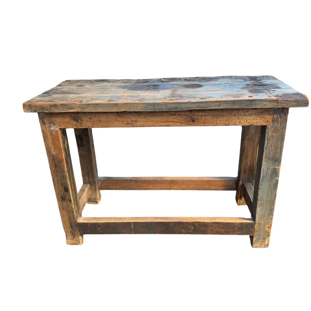 Vintage Indian Reclaimed Wood Table - Berbere Imports