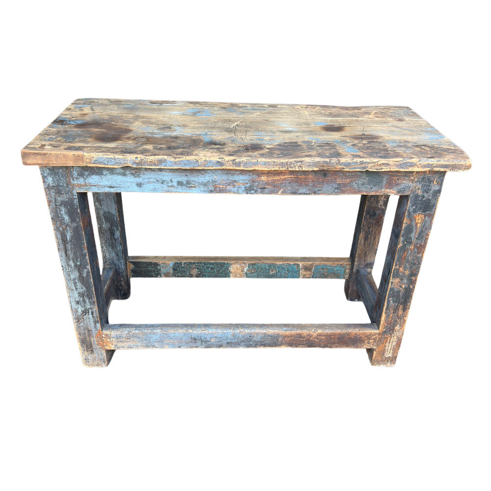 Vintage Indian Reclaimed Wood Table - Berbere Imports