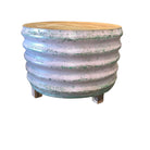 Ribbed Iron Drum Coffee Table - Berbere Imports