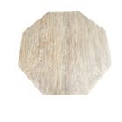 Octagonal Whitewashed Wooden Coffee Table - Berbere Imports