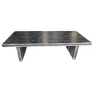 Distressed Black Wooden Coffee Table - Berbere Imports