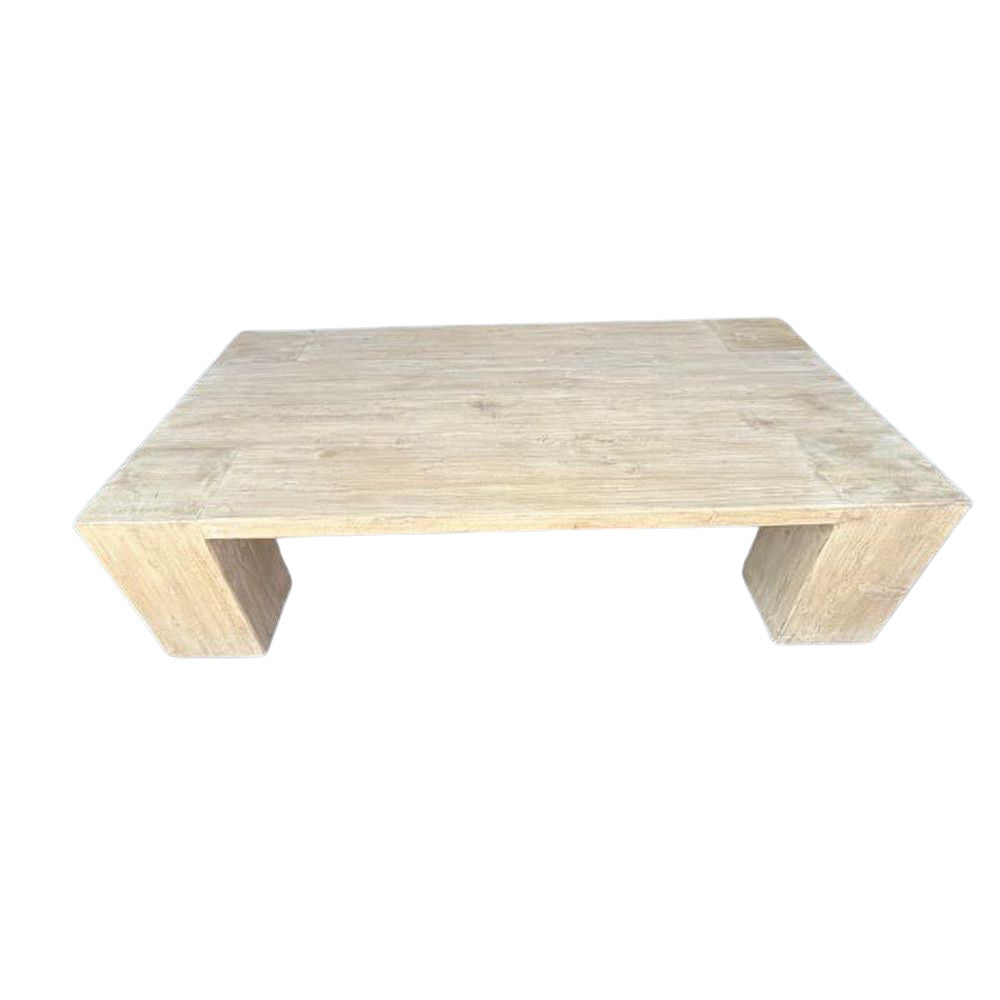 Chinese Elmwood Coffee Table With Chunky Legs - Berbere Imports