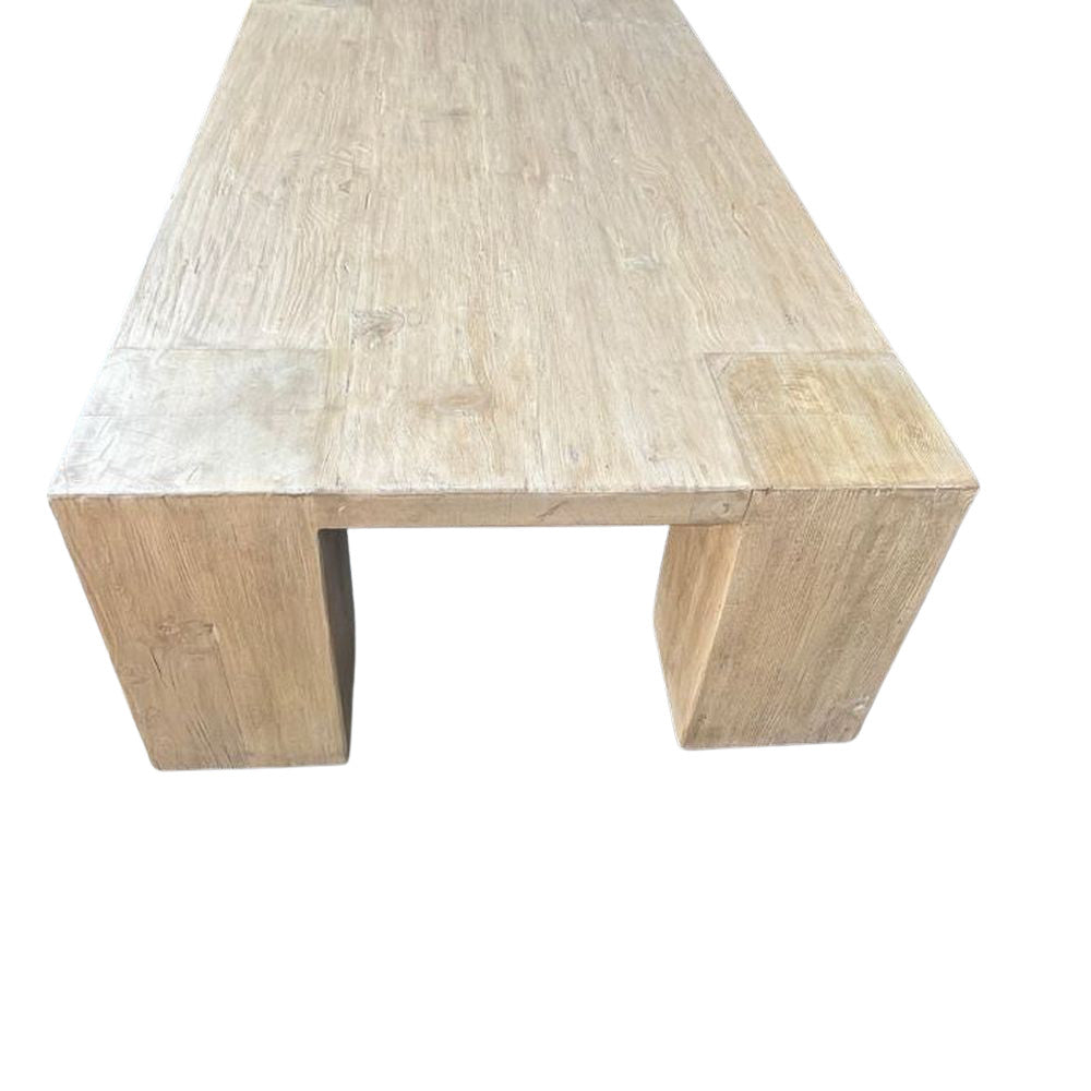 Chinese Elmwood Coffee Table With Chunky Legs - Berbere Imports